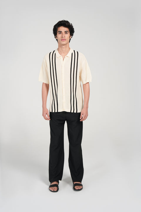 BOXY FIT BUTTON DOWN KNITTED POLO
