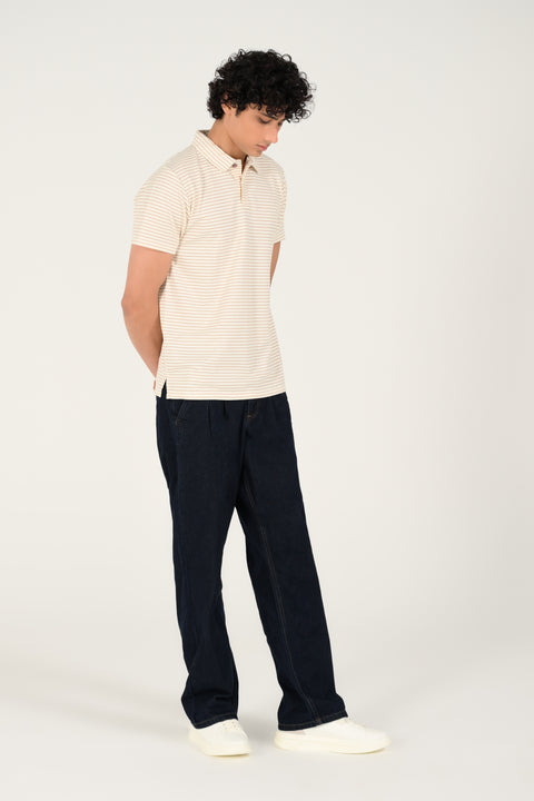 TEXTURED STRIPED POLO
