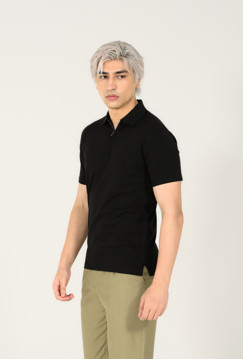 MODAL CLOUD FEEL ZIP PLACKET POLO