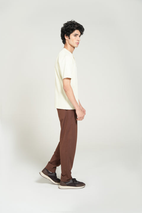 TEXTURED STRIPED HENLEY