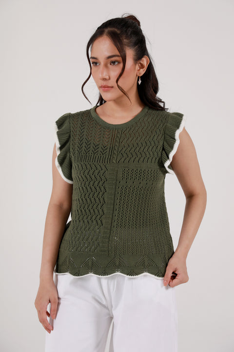 CROCHET KNIT TOP