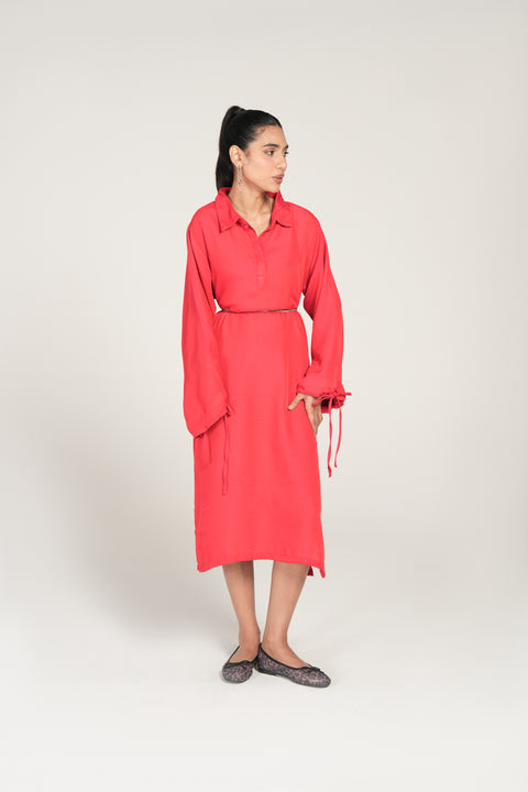 DRESS WITH CUFF DETAIL