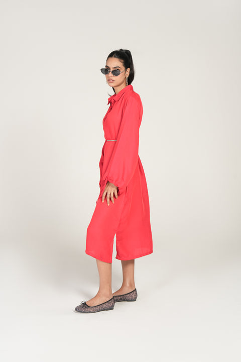 DRESS WITH CUFF DETAIL