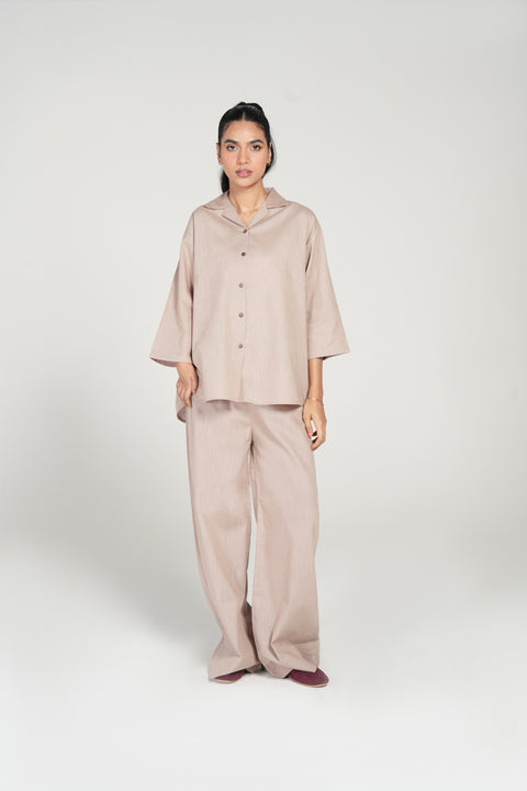 LINEN BLEND REGULAR SHIRT