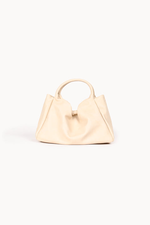 RUCHED TOP HANDLE BAG