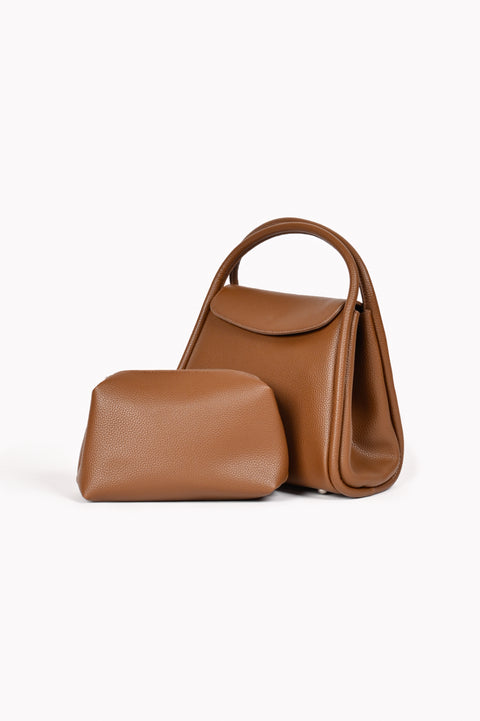 TOP HANDLE BAG WITH POUCH