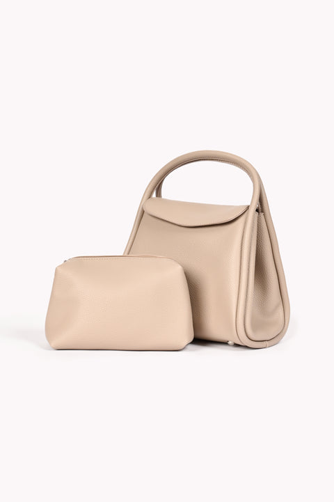 TOP HANDLE BAG WITH POUCH