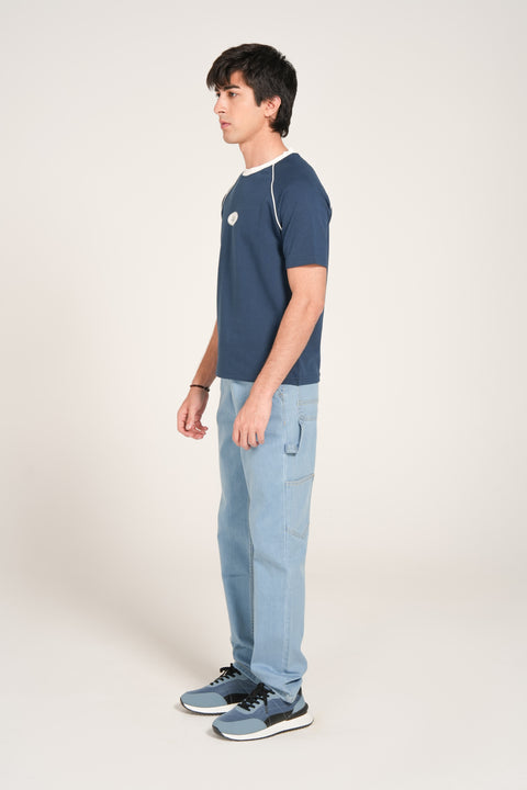 SLIM CROPPED TEXTURED TEE