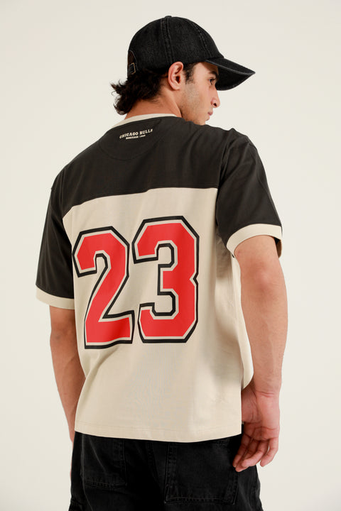 RELAXED FIT CONTRAST PANEL TEE