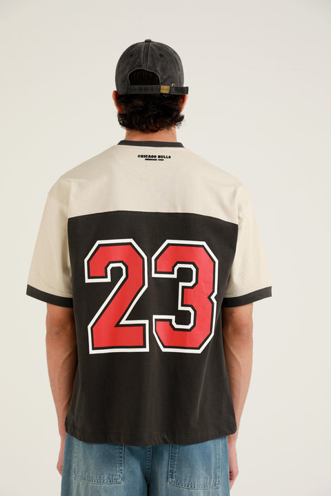 RELAXED FIT CONTRAST PANEL TEE