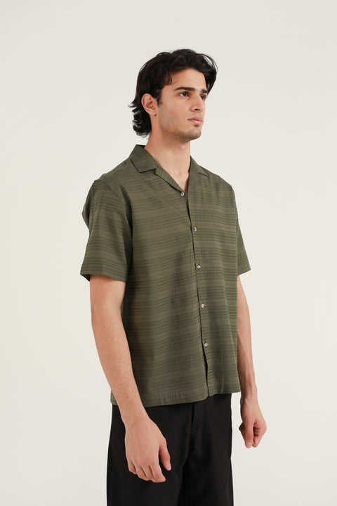 RELAXED FIT DOBBY SHIRT