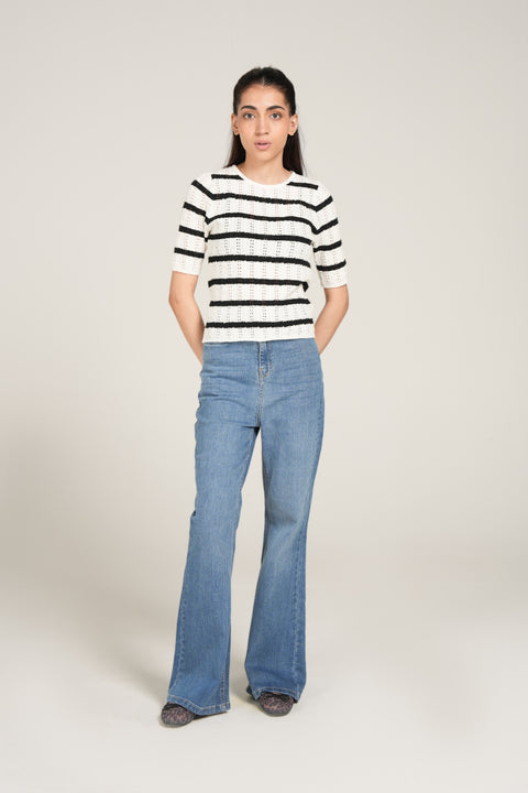 STRIPED KNIT TOP
