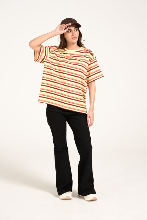 OVERSIZED STRIPED TEE