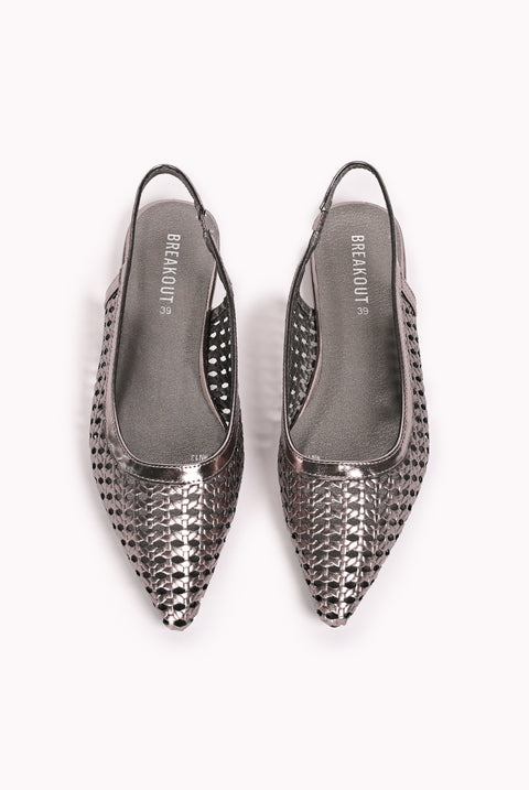 METALLIC SLING BACK