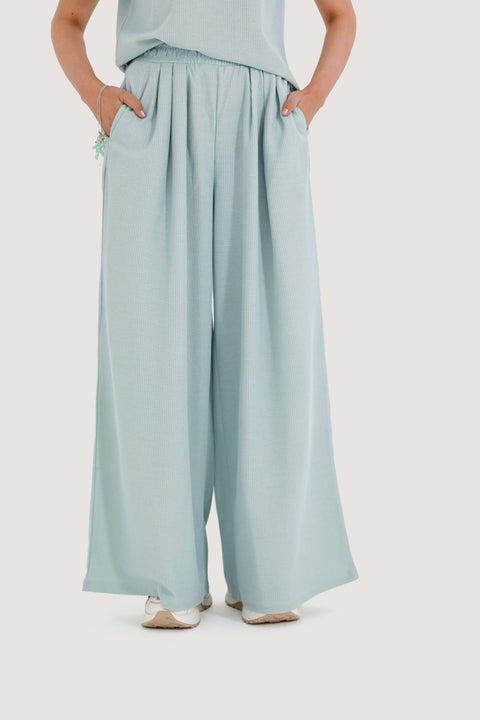 TEXTURED MEGA WIDE TROUSERS