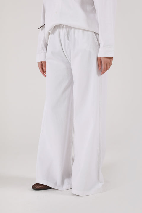 WIDE LEG DENIM TROUSERS