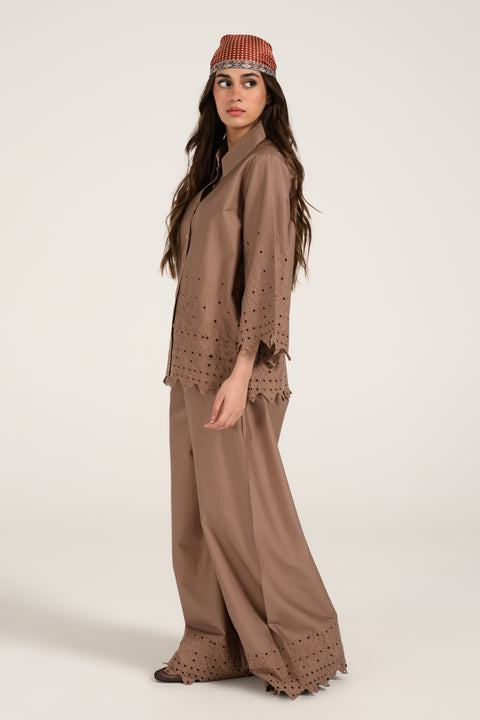 SCHIFFLI BUTTON DOWN TOP