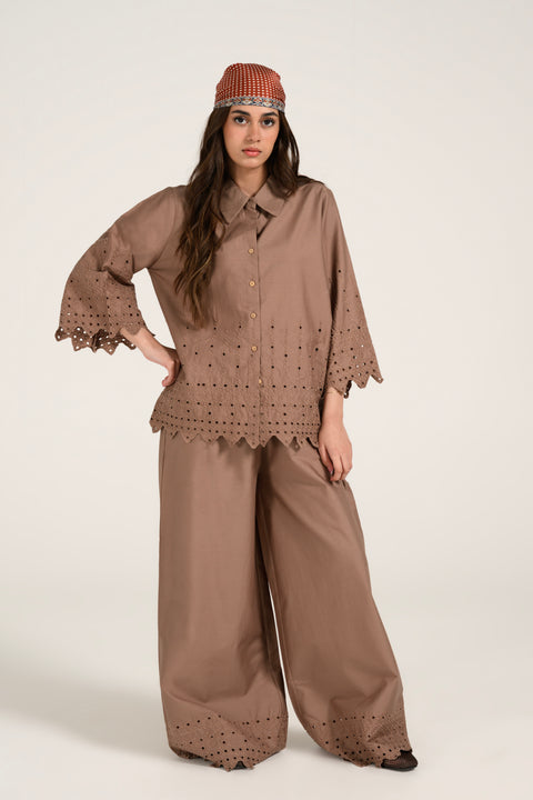 SCHIFFLI BUTTON DOWN TOP
