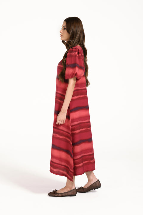 ASYMMETRICAL PRINTED DRESS
