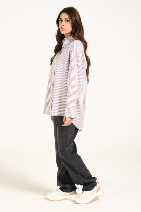 STRIPED BUTTON DOWN SHIRT
