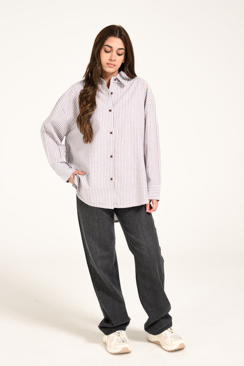 STRIPED BUTTON DOWN SHIRT