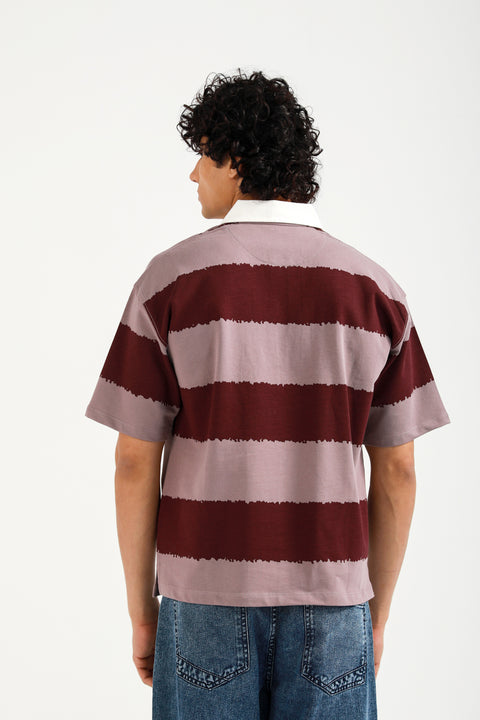 RELAXED FIT STRIPED POLO