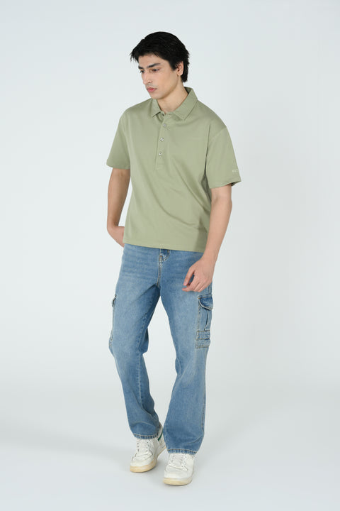 RELAXED FIT TERRY POLO