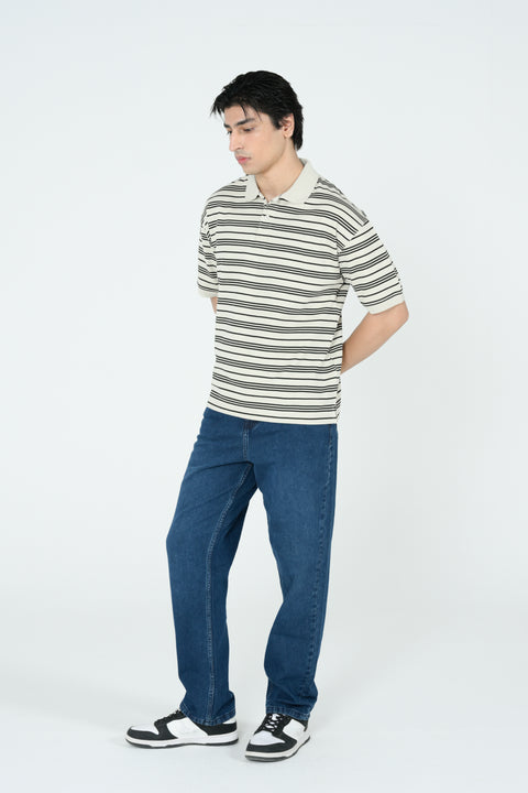RELAXED FIT STRIPED POLO
