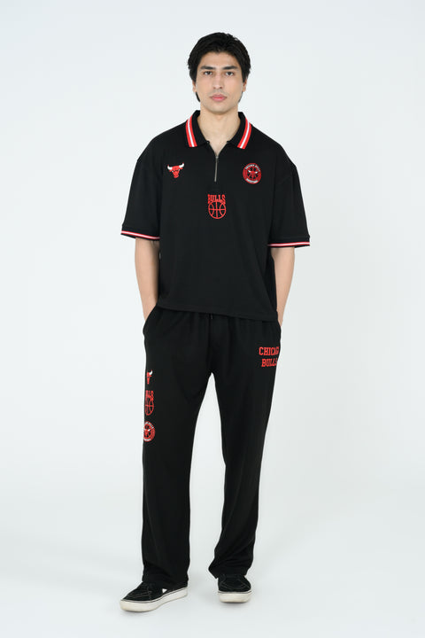 BOXY FIT ZIP PLACKET GRAPHIC POLO