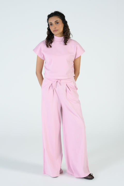 MOCK NECK KIMONO TEE
