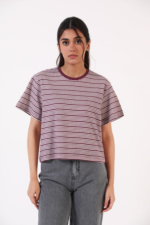 TEXTURED BOXY TEE