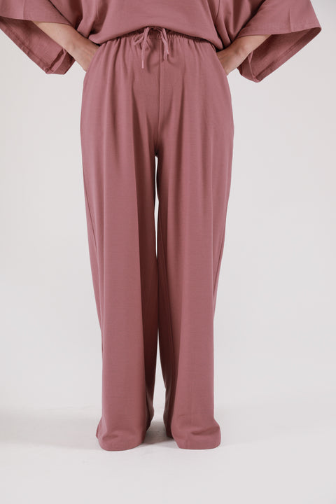 TEXTURED WIDE LEG TROUSER