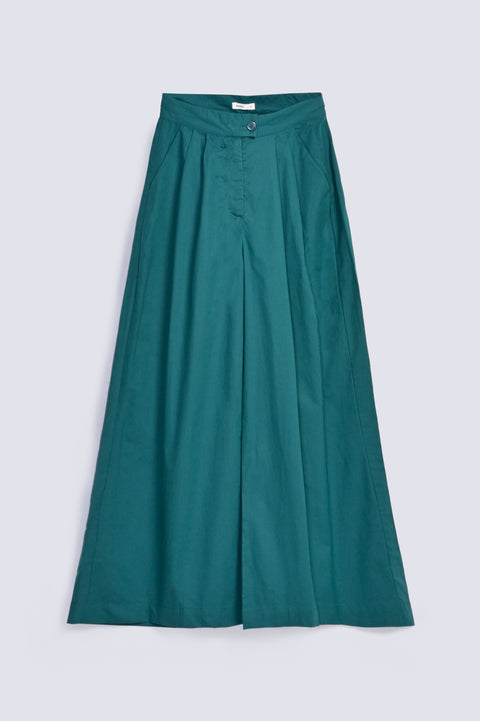 PLEATED WIDE LEG TROUSERS