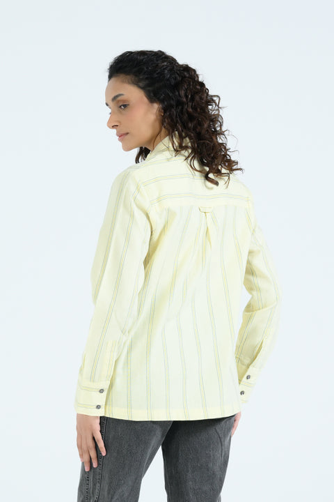 STRIPED BUTTON DOWN TOP