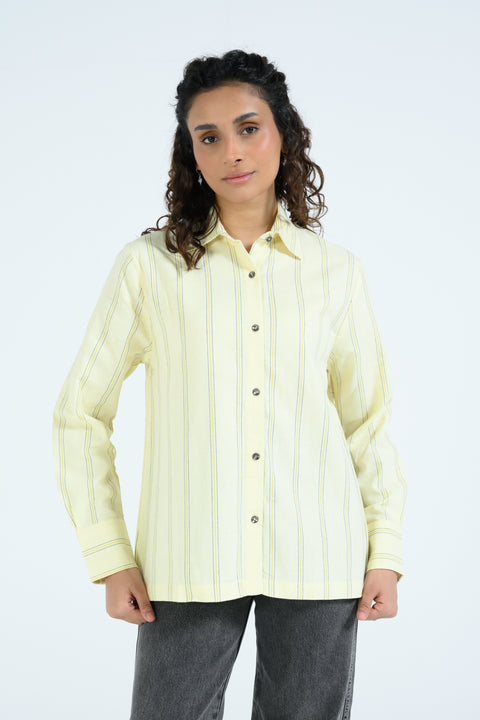 STRIPED BUTTON DOWN TOP