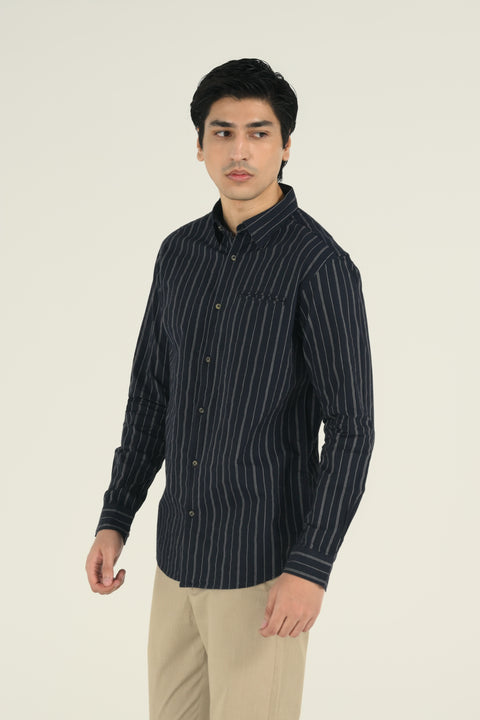 BUTTON DOWN STRIPED SHIRT