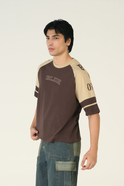 BOXY FIT CONTRAST RAGLAN SLEEVE TEE