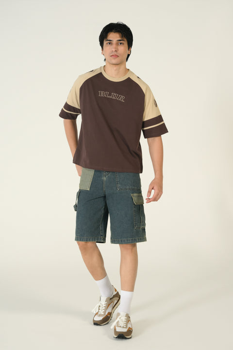 BOXY FIT CONTRAST RAGLAN SLEEVE TEE