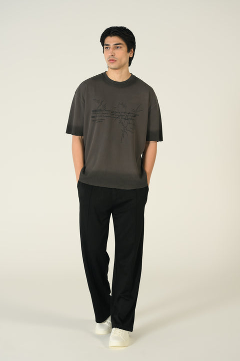 BAGGY FIT WASHED EFFECT GRAPHIC TEE