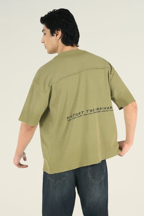 BAGGY FIT WASHED EFFECT GRAPHIC TEE