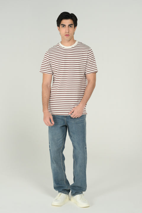 TEXTURED STRIPER TEE