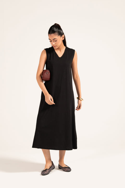SLEEVELESS A-LINE DRESS