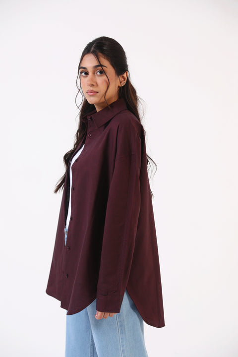 OVERSIZED BUTTON DOWN TOP