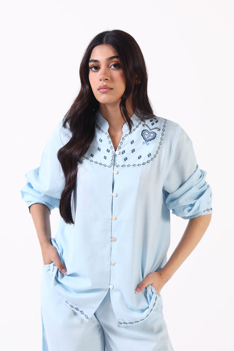 EMBROIDERED BUTTON DOWN SHIRT