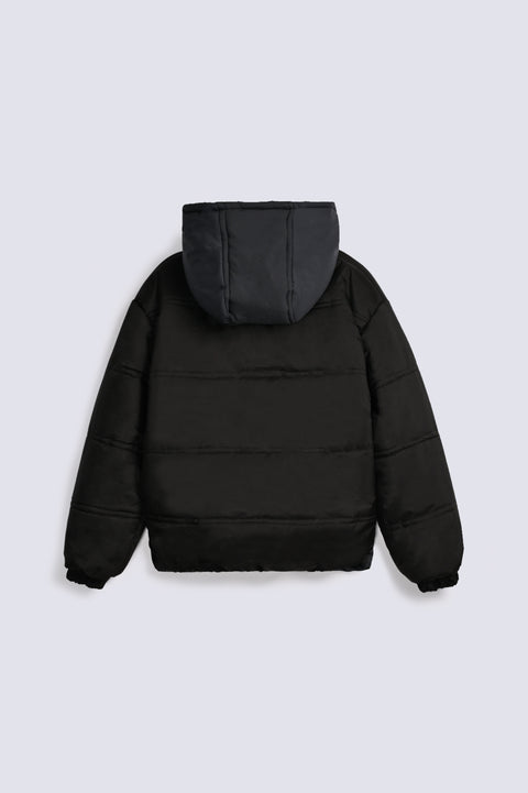 BOYS CONTRAST PANEL PUFFER JACKET