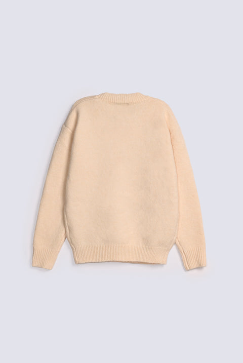 GIRLS EMBELLISHED NECK SWEATER