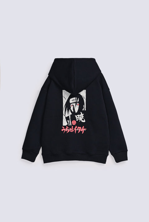 BOYS DROP SHOULDER PRINTED HOODED TOP