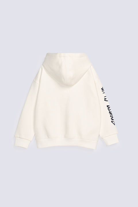 BOYS PRINTED ZIPPED HOODED TOP