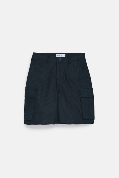 BOYS HERRINGBONE CARGO SHORTS