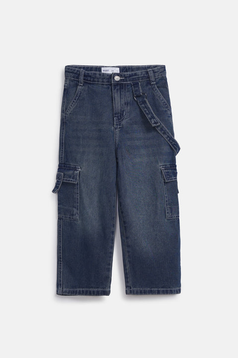 BOYS HANGING STRAP LOOSE FIT DENIM